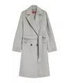 Max Mara Alpaca And Wool Double-breasted Coat In Gray