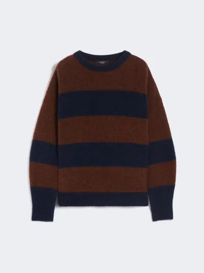 Max Mara Alpaca And Wool Jumper In Brown