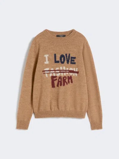 Max Mara Alpaca And Wool Jumper In Brown