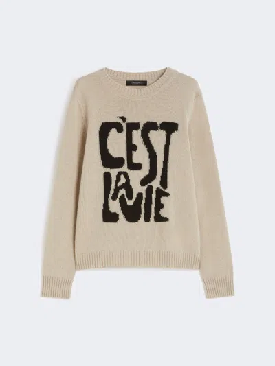 Max Mara Alpaca And Wool Jumper In Neutral