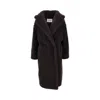 Max Mara Teddy Bear Alpaca Wool Oversized Coat In Brown