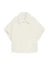 Max Mara Alpaca And Wool Teddy Cape In White