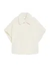 Max Mara Alpaca And Wool Teddy Cape In White