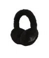 Max Mara Alpaca And Wool Teddy Fabric Earmuffs In Black