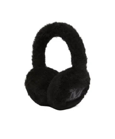 MAX MARA ALPACA AND WOOL TEDDY FABRIC EARMUFFS