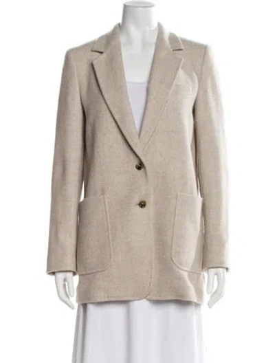 Pre-owned Max Mara Alpaca Blazer In Neutral