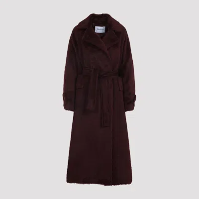 Max Mara Alpaca Blend Double Breasted Peacoat For Women In Brown