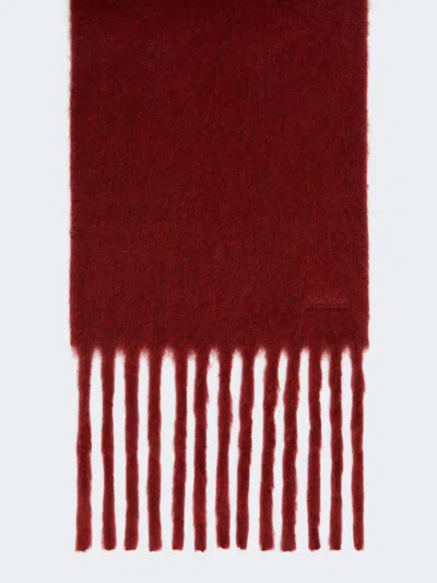 Max Mara Alpaca-blend Scarf In Burgundy