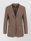 Max Mara Alpaca Cashmere Camel Yak Tailored Jacket In Brown