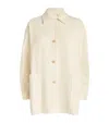 Max Mara Eligio Shetland Shirt Jacket In White