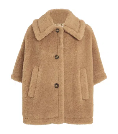 MAX MARA ALPACA-CASHMERE WOOL PONCHO