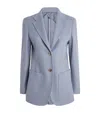 Max Mara Alpaca-cashmere-yak Blazer In Blue