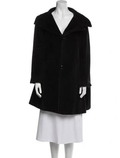 Pre-owned Max Mara Alpaca Coat In Black