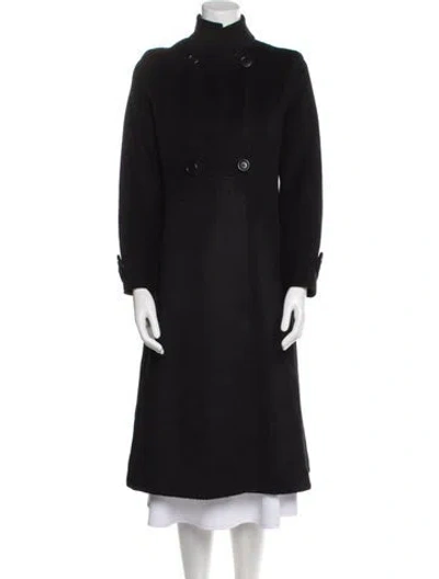 Pre-owned Max Mara Alpaca Coat In Black