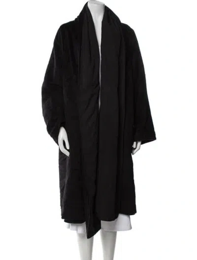 Pre-owned Max Mara Alpaca Coat In Black