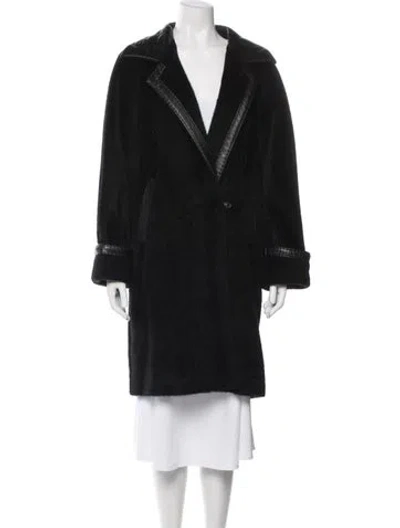 Pre-owned Max Mara Alpaca Coat In Black