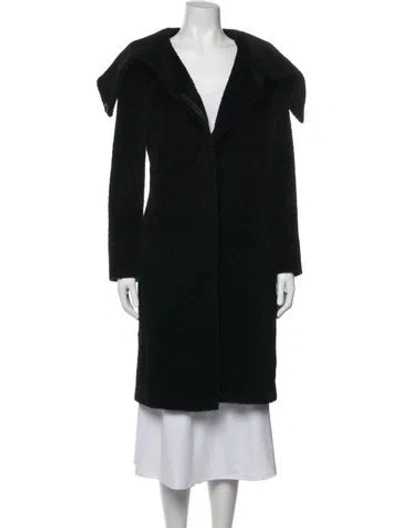 Pre-owned Max Mara Alpaca Coat In Black