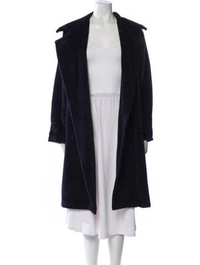 Pre-owned Max Mara Alpaca Coat In Blue
