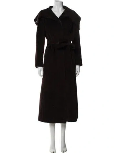 Pre-owned Max Mara Alpaca Coat In Brown
