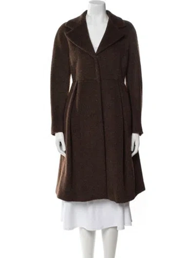 Pre-owned Max Mara Alpaca Coat In Brown