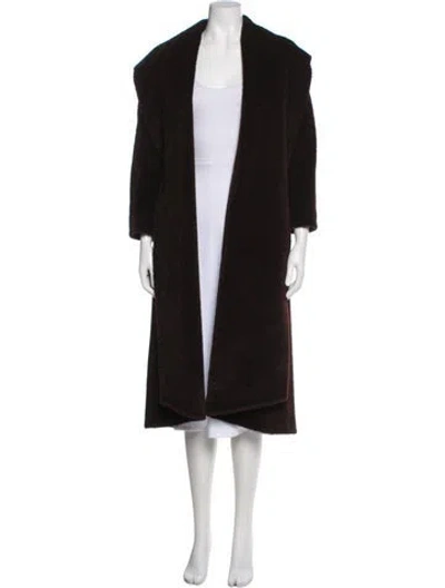 Pre-owned Max Mara Alpaca Coat In Brown