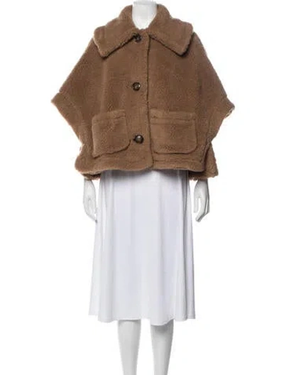 Pre-owned Max Mara Alpaca Coat In Brown