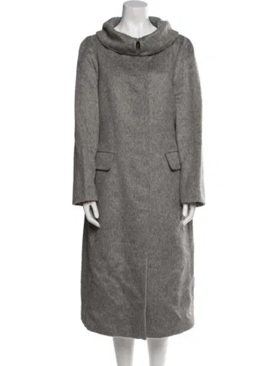 Pre-owned Max Mara Alpaca Coat In Gray