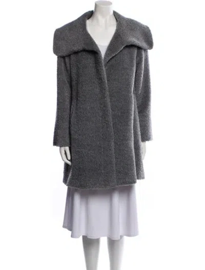 Pre-owned Max Mara Alpaca Coat In Gray