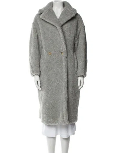 Pre-owned Max Mara Alpaca Coat In Gray