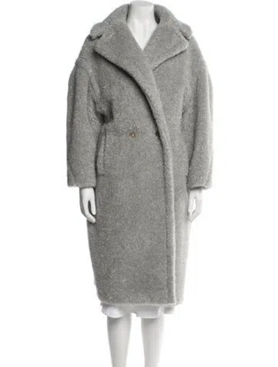 Pre-owned Max Mara Alpaca Coat In Gray