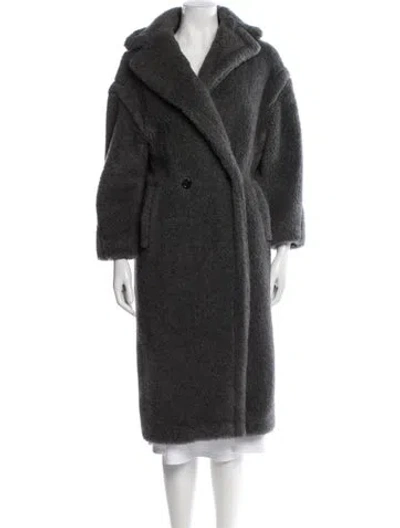 Pre-owned Max Mara Alpaca Coat In Gray