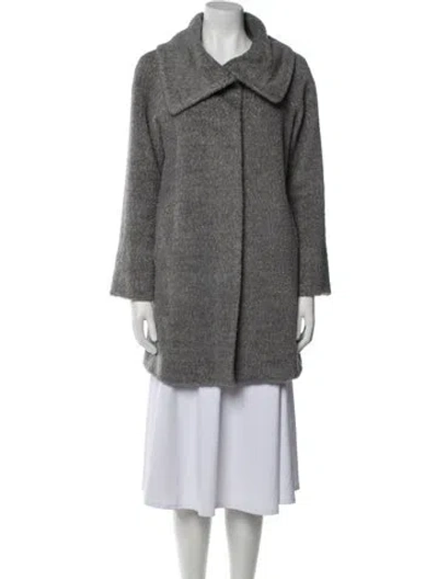 Pre-owned Max Mara Alpaca Coat In Gray