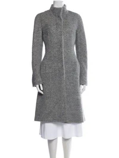 Pre-owned Max Mara Alpaca Coat In Gray