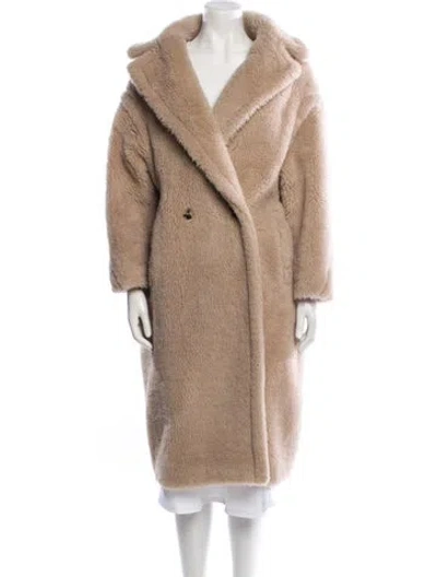 Pre-owned Max Mara Alpaca Coat In Neutral