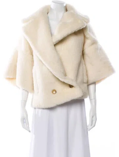 Pre-owned Max Mara Alpaca Coat In Neutral