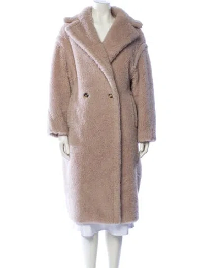 Pre-owned Max Mara Alpaca Coat In Neutral