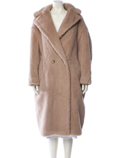 Pre-owned Max Mara Alpaca Coat In Neutral