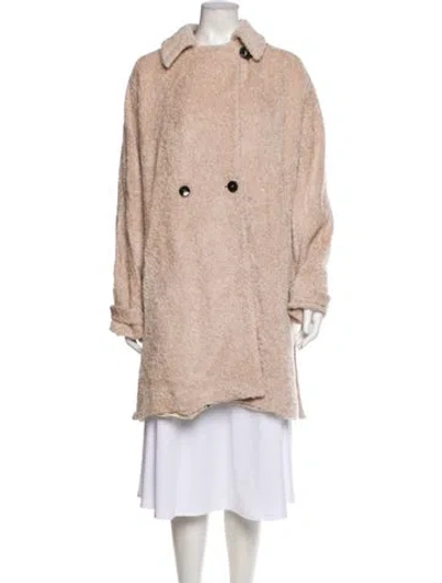 Pre-owned Max Mara Alpaca Coat In Neutral