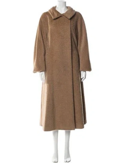 Pre-owned Max Mara Alpaca Coat In Neutral