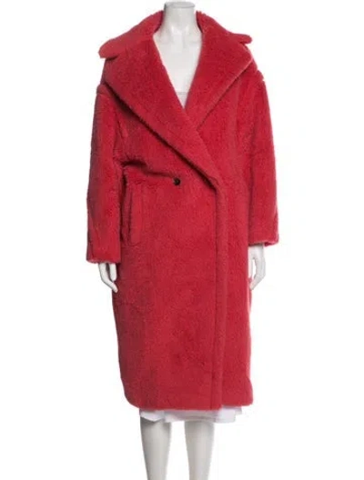 Pre-owned Max Mara Alpaca Coat In Red