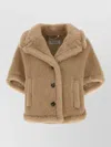 Max Mara Alpaca And Cashmere Blend Teddy Bear Shawl In Brown