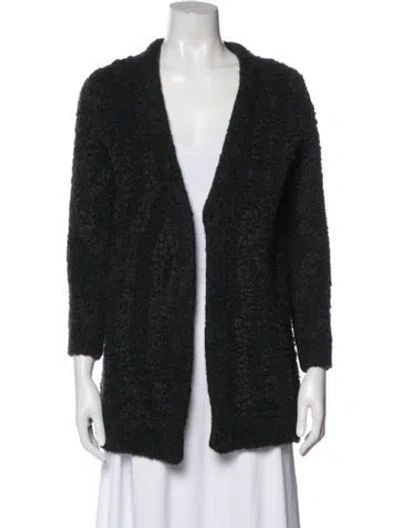 Pre-owned Max Mara Alpaca Evening Jacket In Gray
