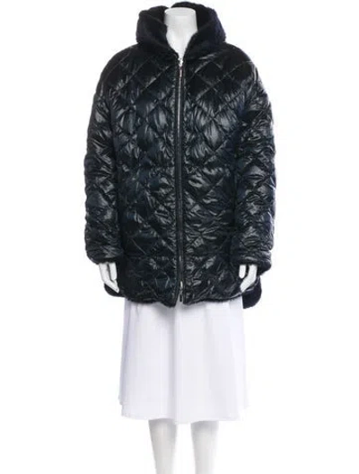 Pre-owned Max Mara Alpaca Faux Fur Jacket In Black