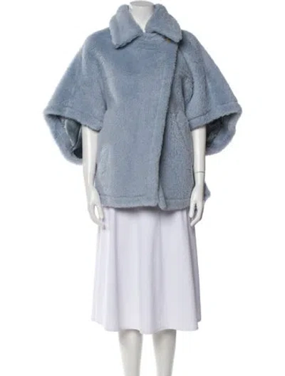 Pre-owned Max Mara Alpaca Jacket In Blue