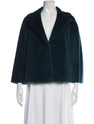 Pre-owned Max Mara Alpaca Jacket In Blue