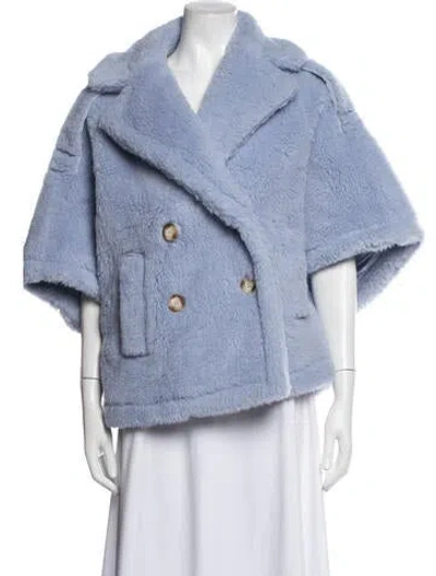 Pre-owned Max Mara Alpaca Jacket In Blue