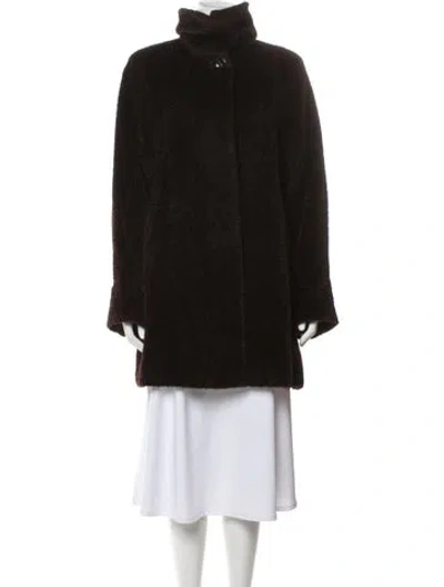 Pre-owned Max Mara Alpaca Jacket In Brown