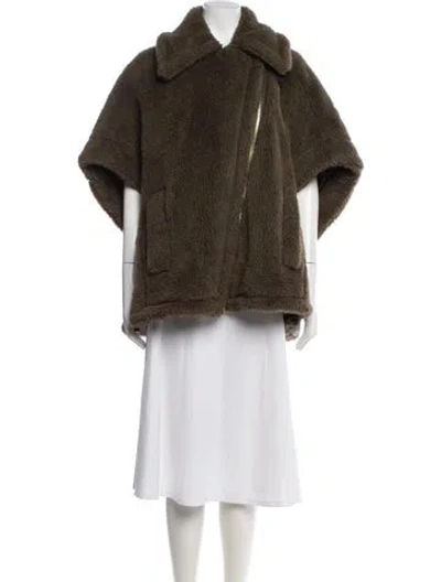 Pre-owned Max Mara Alpaca Jacket In Brown