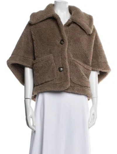 Pre-owned Max Mara Alpaca Jacket In Neutral