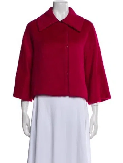 Pre-owned Max Mara Alpaca Jacket In Pink